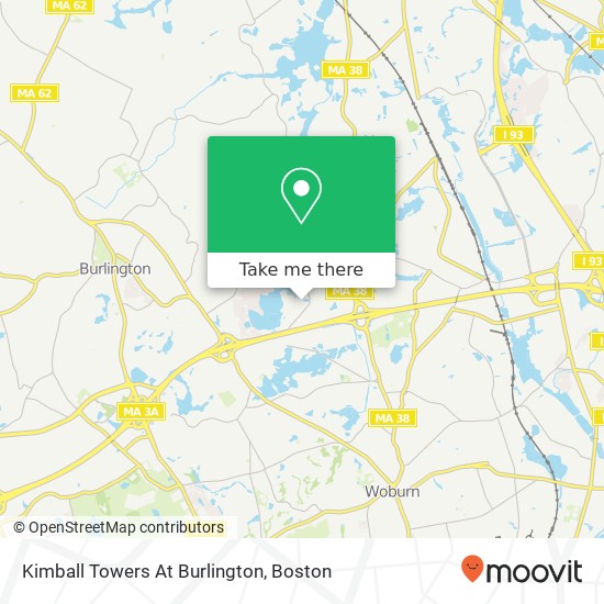 Mapa de Kimball Towers At Burlington