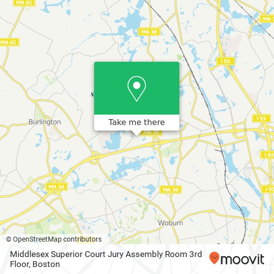 Middlesex Superior Court Jury Assembly Room 3rd Floor map