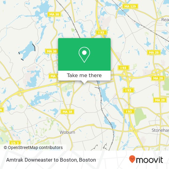 Amtrak Downeaster to Boston map
