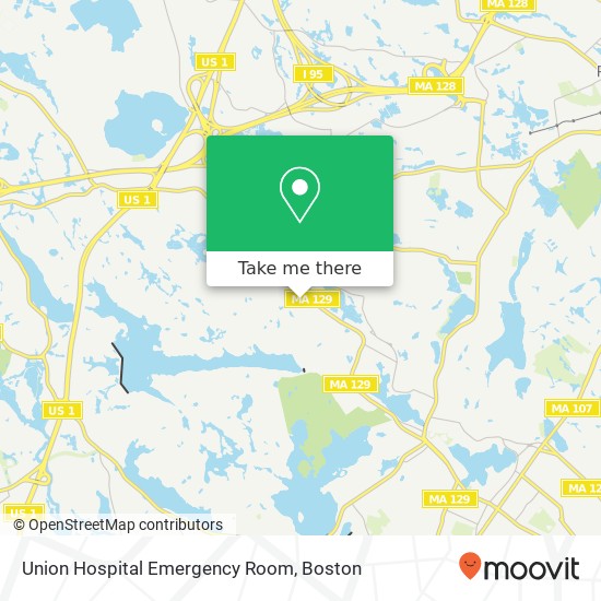 Union Hospital Emergency Room map