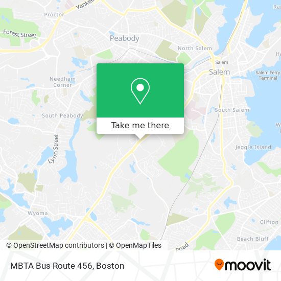 Mapa de MBTA Bus Route 456