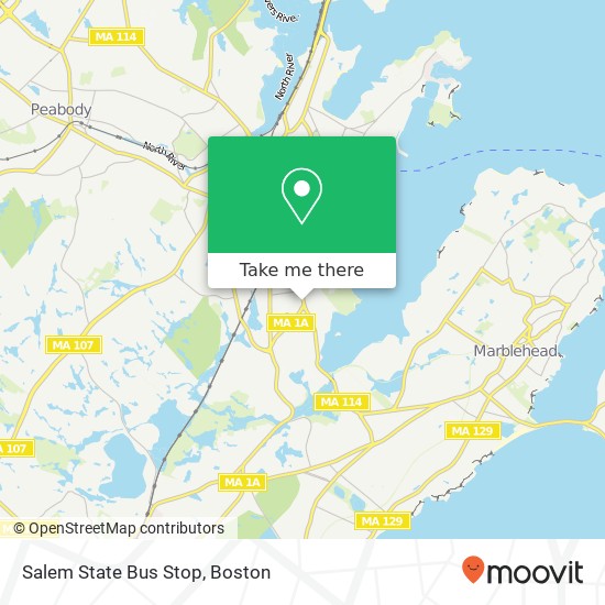 Mapa de Salem State Bus Stop