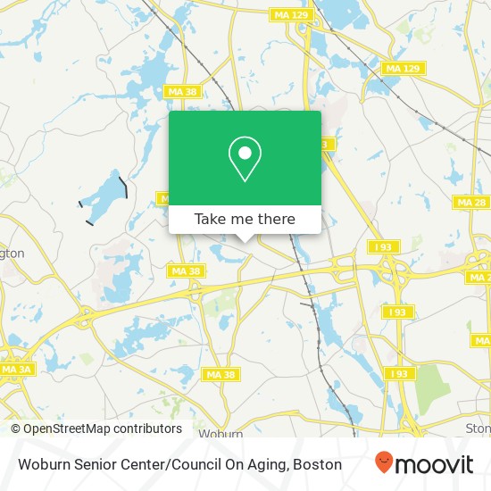 Woburn Senior Center / Council On Aging map