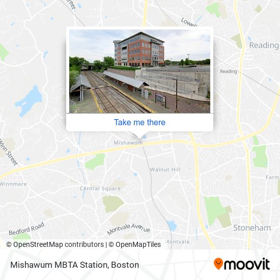 Mishawum MBTA Station map