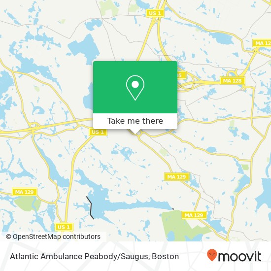 Mapa de Atlantic Ambulance Peabody / Saugus