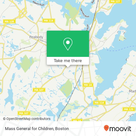 Mapa de Mass General for Children