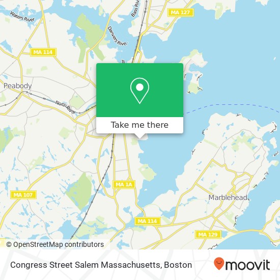 Congress Street Salem Massachusetts map