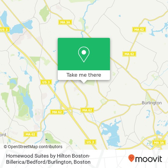 Mapa de Homewood Suites by Hilton Boston-Billerica / Bedford / Burlington