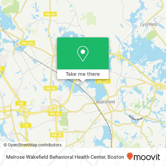 Melrose Wakefield Behavioral Health Center map