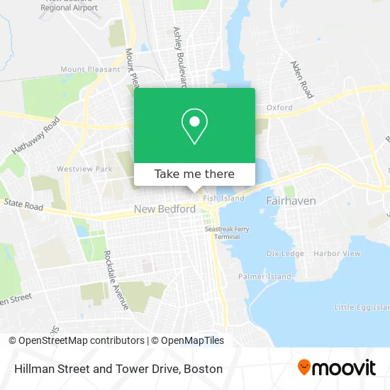 Hillman Street and Tower Drive map