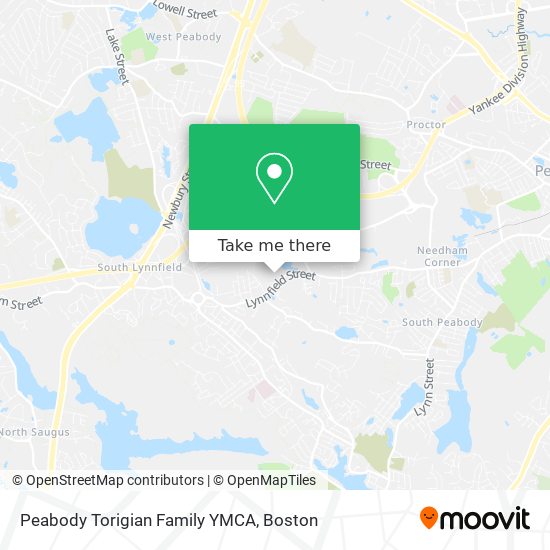 Peabody Torigian Family YMCA map