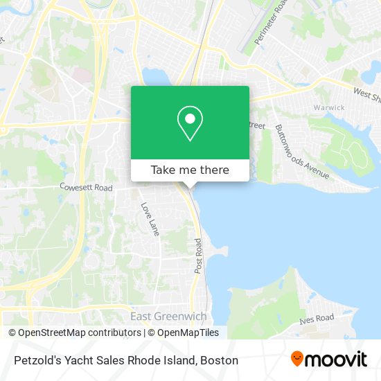 Petzold's Yacht Sales Rhode Island map