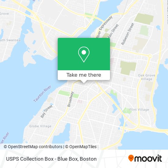 Mapa de USPS Collection Box - Blue Box