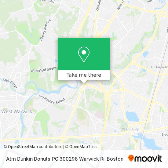 Mapa de Atm Dunkin Donuts PC 300298 Warwick Ri