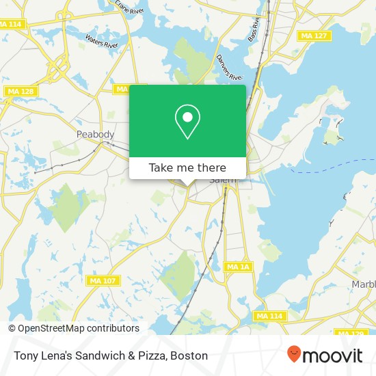 Mapa de Tony Lena's Sandwich & Pizza