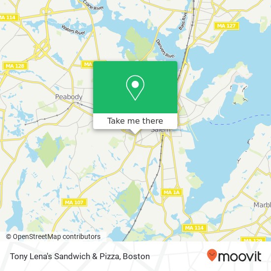 Tony Lena's Sandwich & Pizza map