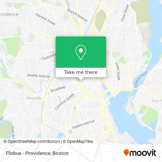 Mapa de Flixbus - Providence