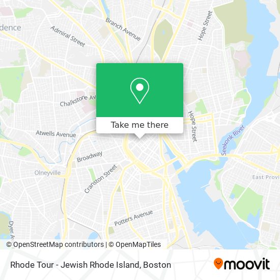 Mapa de Rhode Tour - Jewish Rhode Island