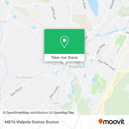 Mapa de MBTA Walpole Station