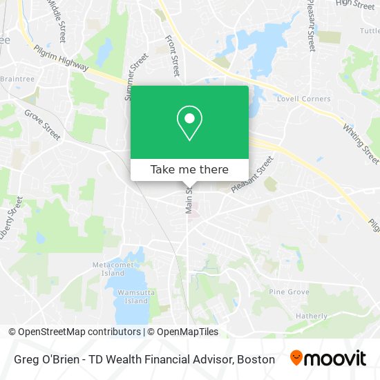 Greg O'Brien - TD Wealth Financial Advisor map