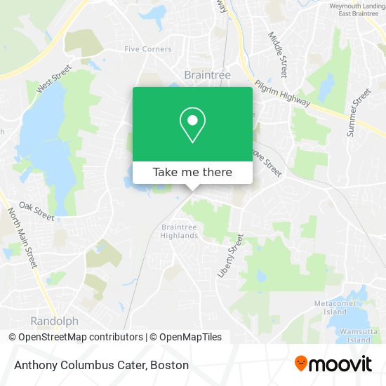 Anthony Columbus Cater map