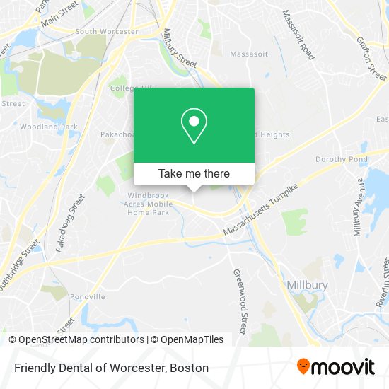 Mapa de Friendly Dental of Worcester