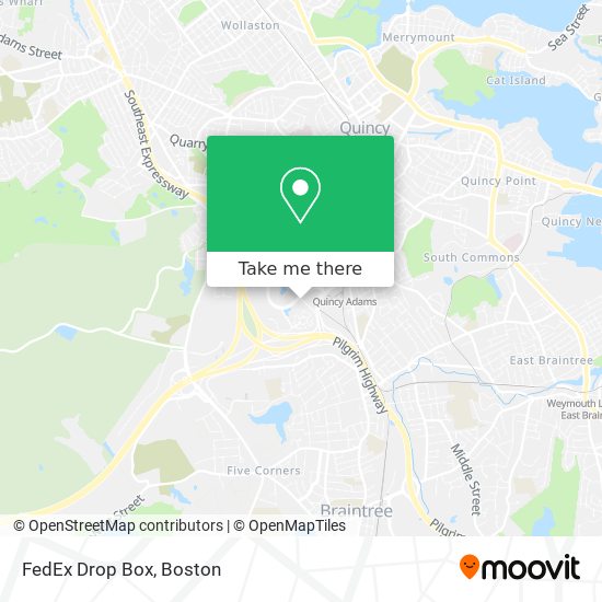 FedEx Drop Box map