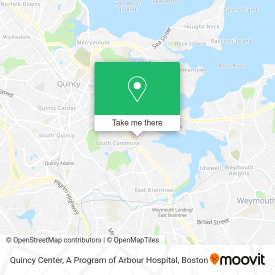 Quincy Center, A Program of Arbour Hospital map