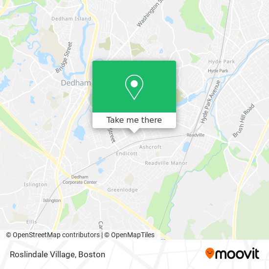 Roslindale Village map