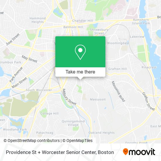 Mapa de Providence St + Worcester Senior Center