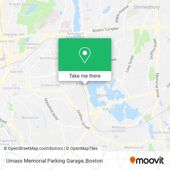 Mapa de Umass Memorial Parking Garage