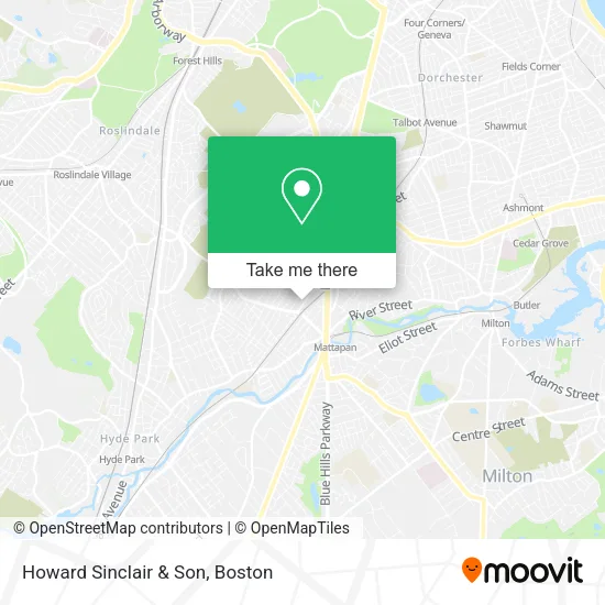 Howard Sinclair & Son map