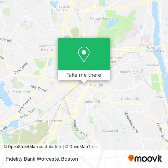 Mapa de Fidelity Bank Worceste