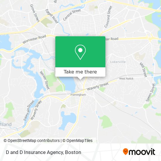 D and D Insurance Agency map