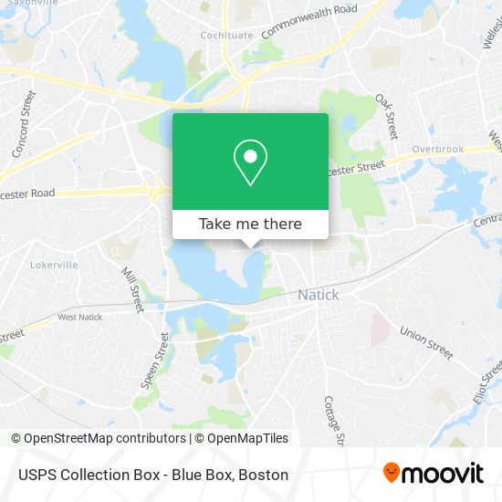 Mapa de USPS Collection Box - Blue Box