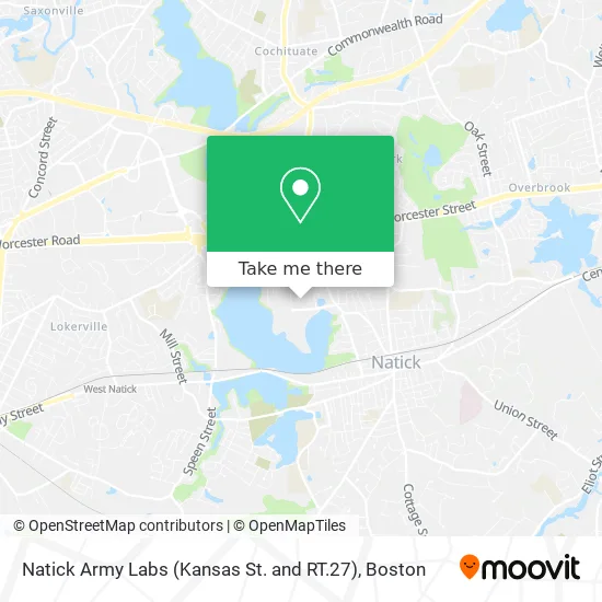 Natick Army Labs (Kansas St. and RT.27) map
