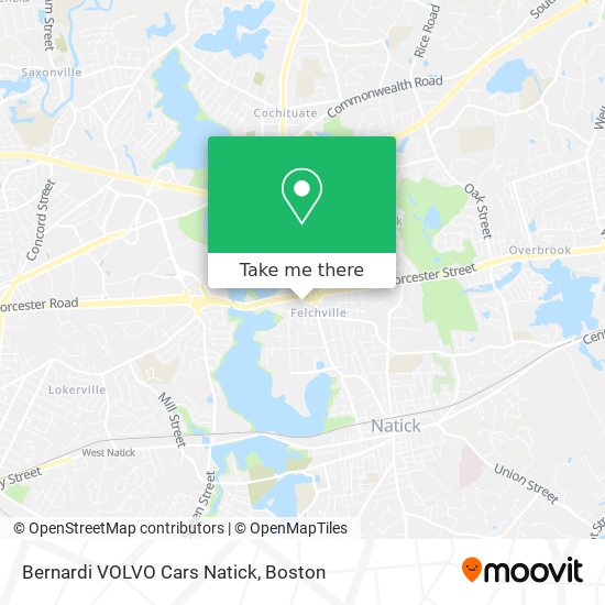 Bernardi VOLVO Cars Natick map