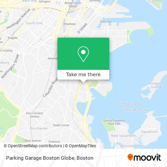 Mapa de Parking Garage Boston Globe
