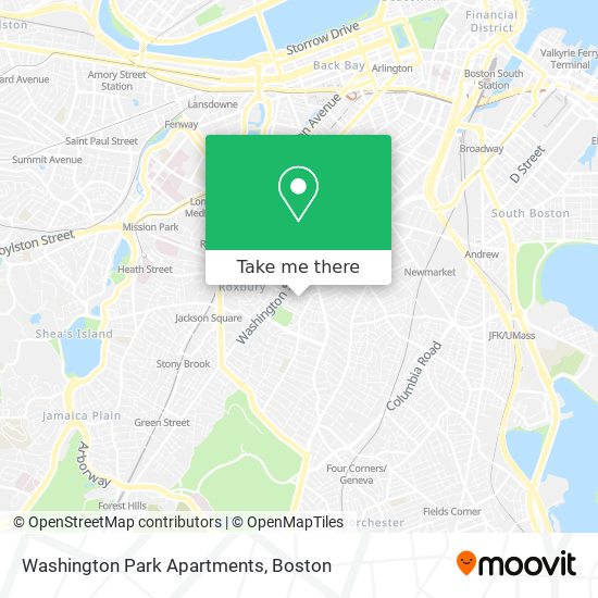 Mapa de Washington Park Apartments