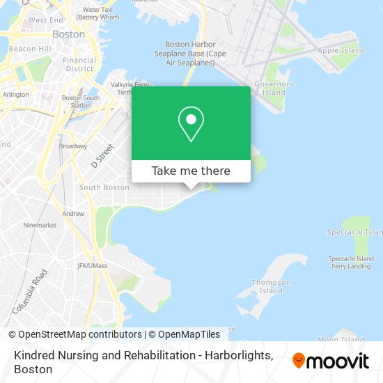 Kindred Nursing and Rehabilitation - Harborlights map