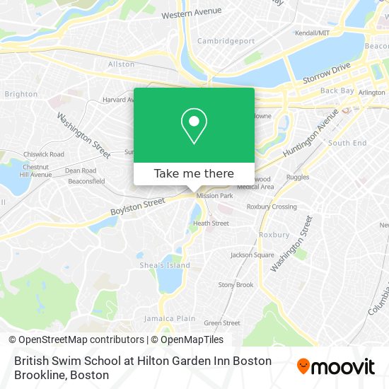 British Swim School at Hilton Garden Inn Boston Brookline map