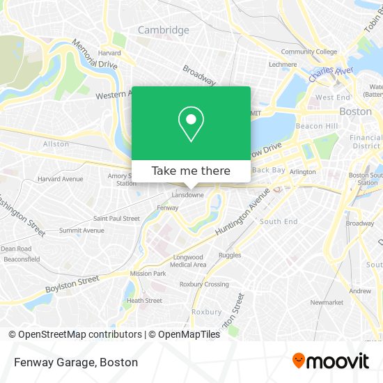 Fenway Garage map