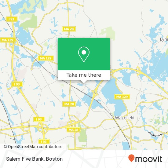 Salem Five Bank map