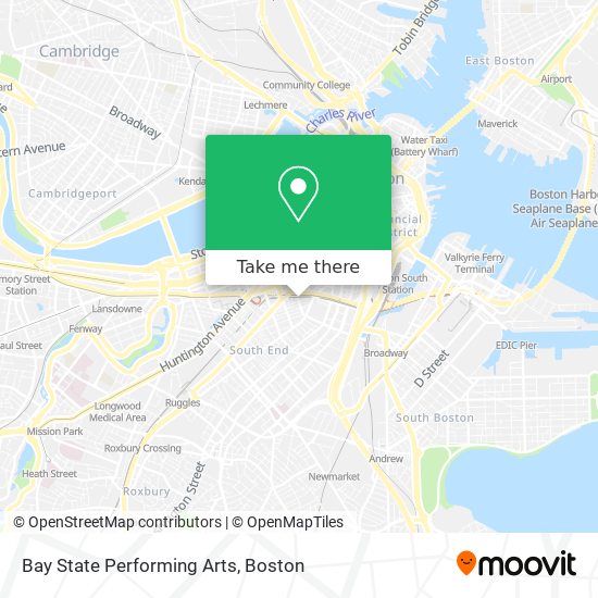 Bay State Performing Arts map