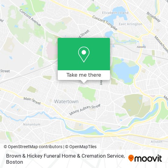 Brown & Hickey Funeral Home & Cremation Service map