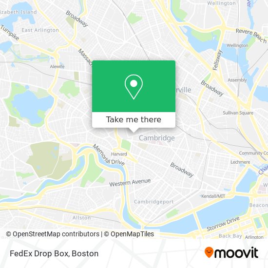 Mapa de FedEx Drop Box