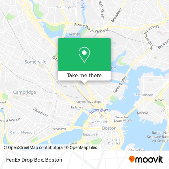 FedEx Drop Box map