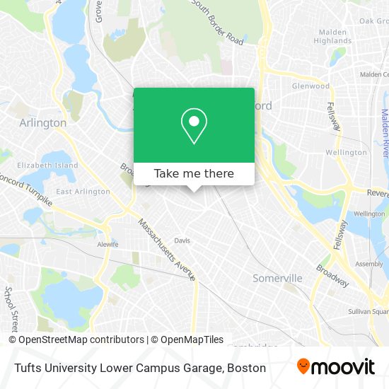 Tufts University Lower Campus Garage map