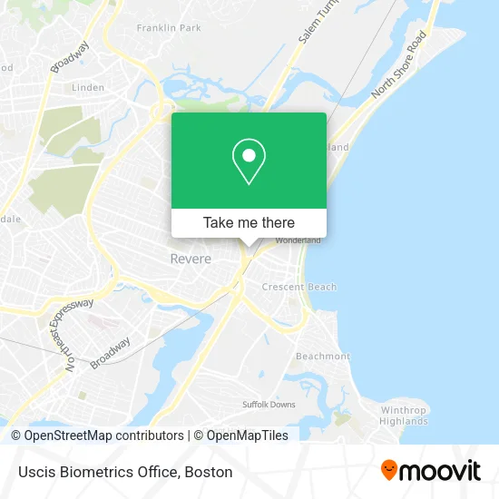 Mapa de Uscis Biometrics Office
