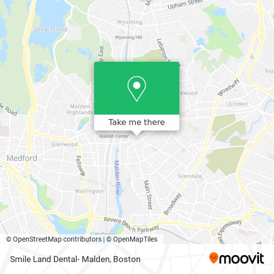 Mapa de Smile Land Dental- Malden